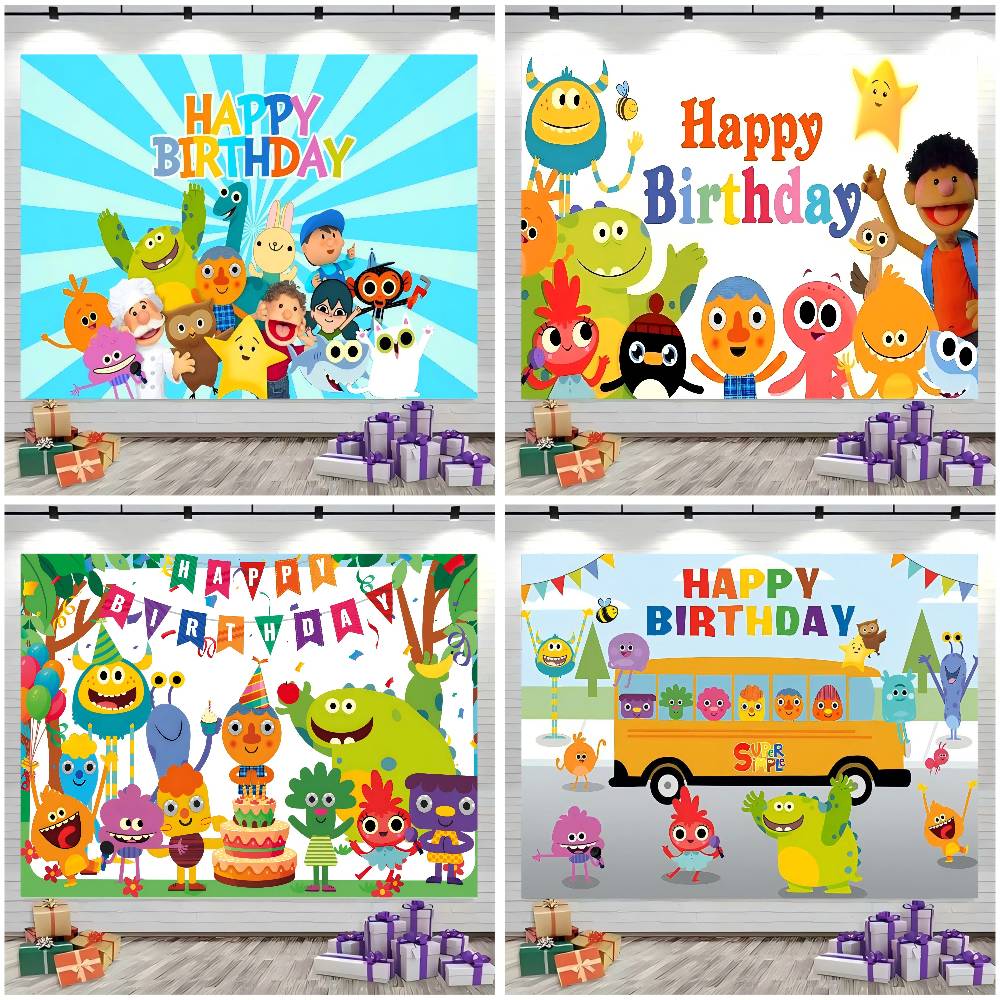 Photography Basic - S-Super S-Simple Songs Cartoon Photo Backdrop