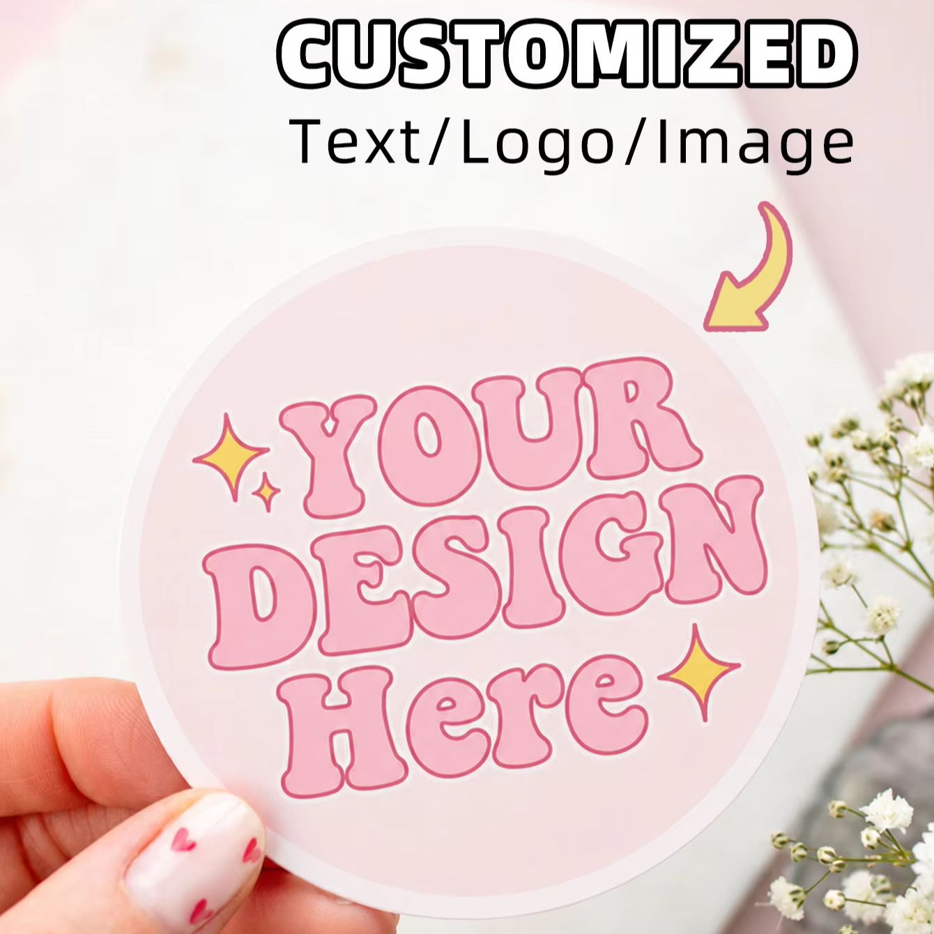 3/4CM Custom Round Stickers, C - Photography Logo review and price