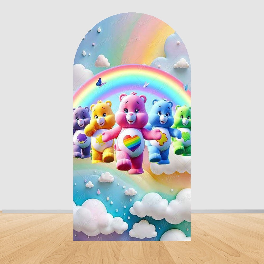 Cute Rainbow Bear Arch Backdro - Photography Composition review and price